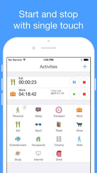 ATimeLogger Time Tracker Captura de pantalla de la aplicación #1