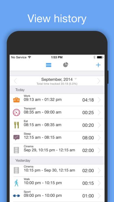 ATimeLogger Time Tracker Captura de pantalla de la aplicación #2