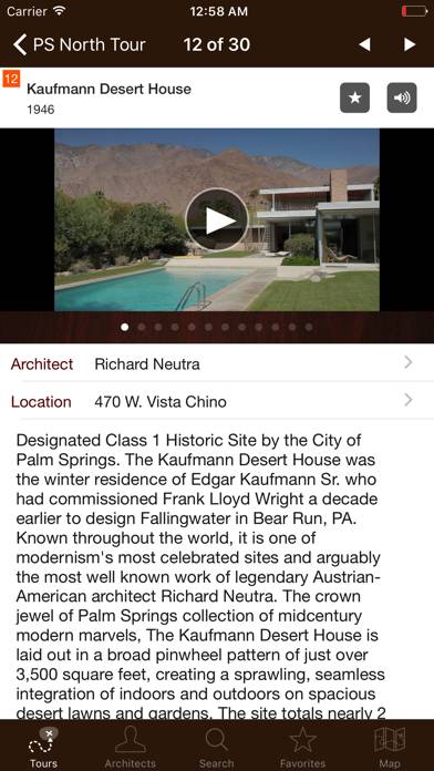Palm Springs Modernism Tour Uygulama ekran görüntüsü #3