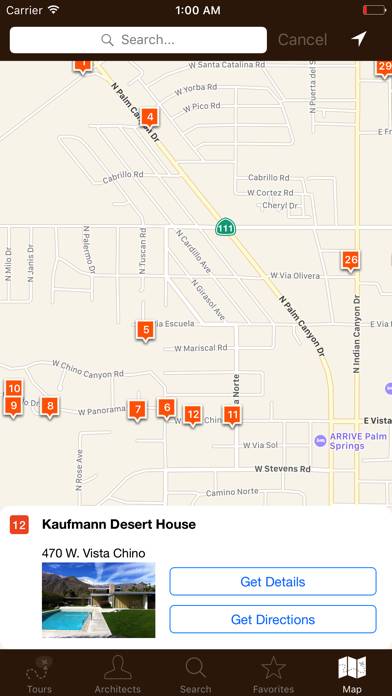 Palm Springs Modernism Tour Schermata dell'app #5