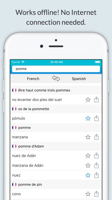 French Spanish Dictionary plus Captura de pantalla de la aplicación #1