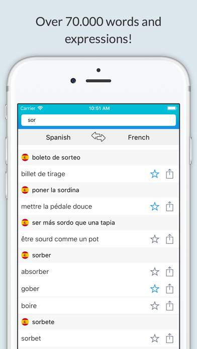 French Spanish Dictionary plus Captura de pantalla de la aplicación #3