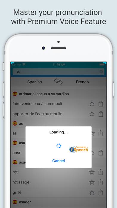 French Spanish Dictionary plus Captura de pantalla de la aplicación #4