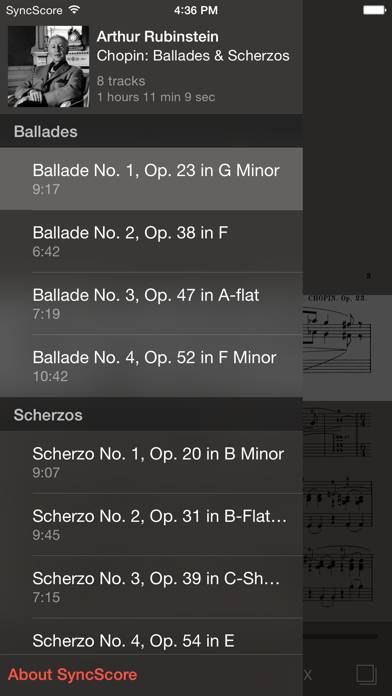 Chopin Ballades & Scherzos App screenshot