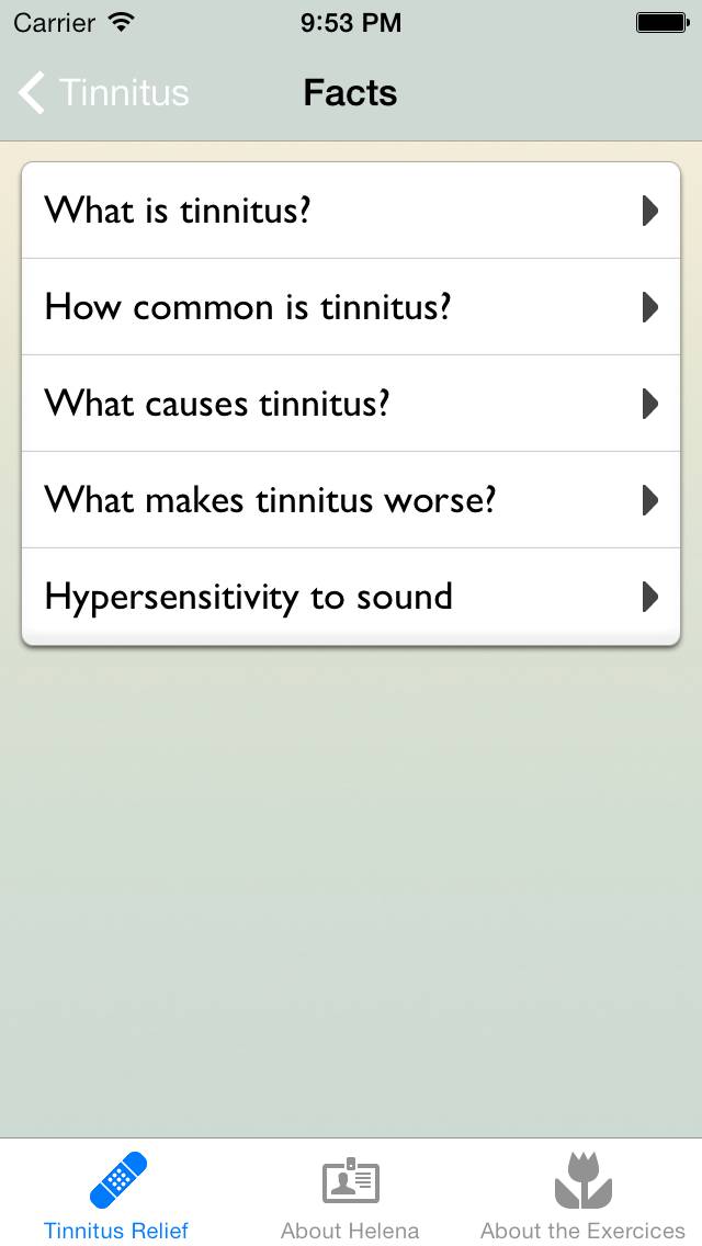 Tinnitus Relief by Helena Löwen-Åberg App screenshot #2