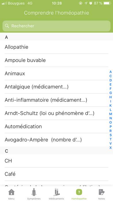 L’Homéopathie de A à Z Captura de pantalla de la aplicación #2
