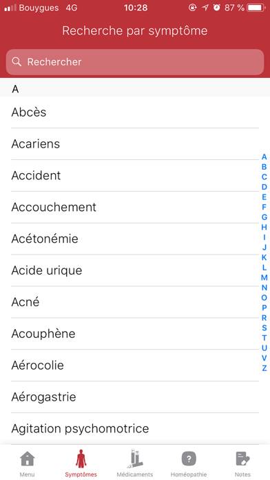 L’Homéopathie de A à Z Capture d'écran de l'application #4