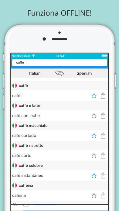 Spanish Italian Dictionary plus Captura de pantalla de la aplicación #1
