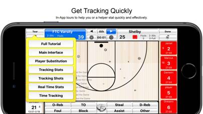 Basketball Stat Tracker App screenshot