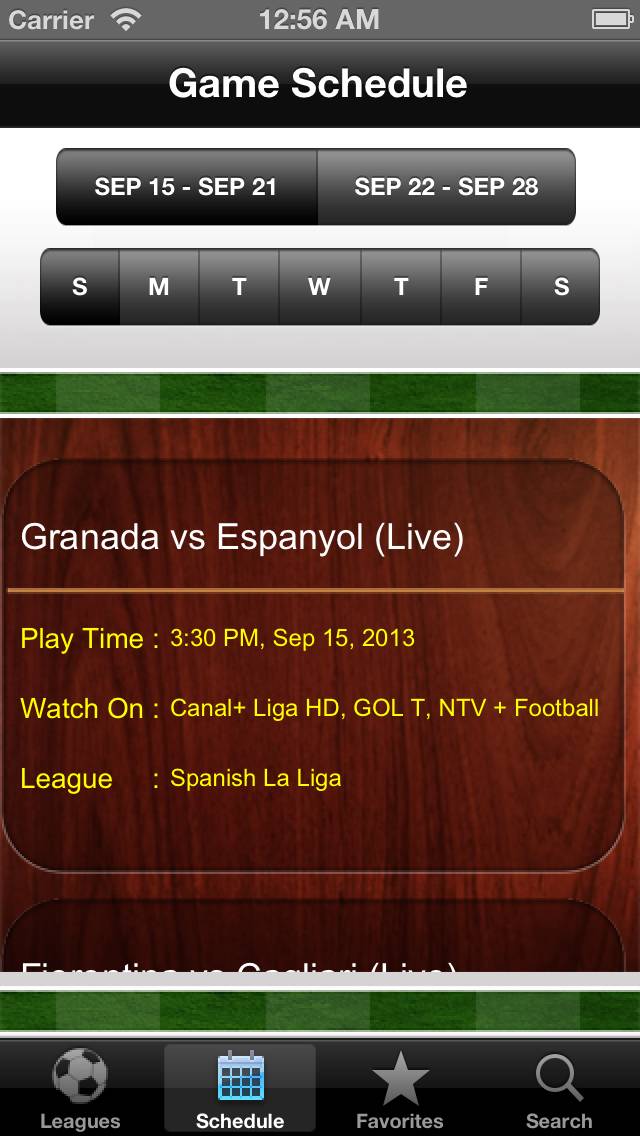 Live Football TV Capture d'écran de l'application #3
