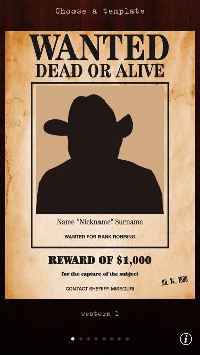 Wanted Poster Pro Captura de pantalla de la aplicación #1