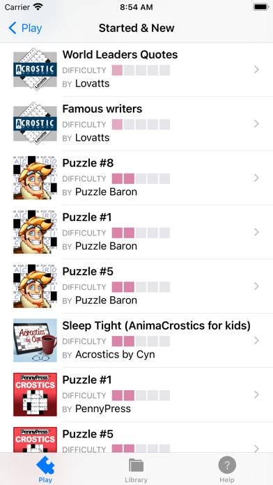 Acrostic Crossword Puzzles App screenshot #5