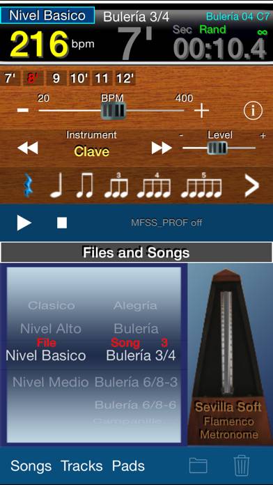 Flamenco Metronome Sevilla Soft App skärmdump #1