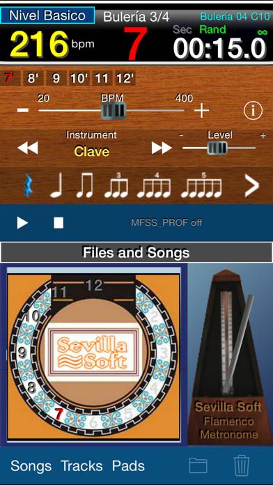 Flamenco Metronome Sevilla Soft App skärmdump #2