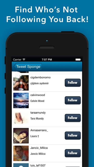 Tweet Sponge Pro- Who UnFollow Captura de pantalla de la aplicación #2