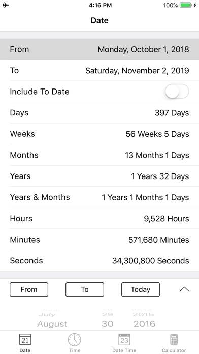Date and Time Calculator Pro Bildschirmfoto