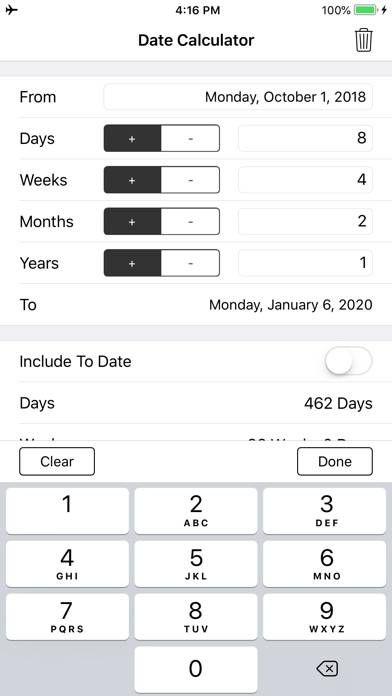 Date and Time Calculator Pro App skärmdump #2