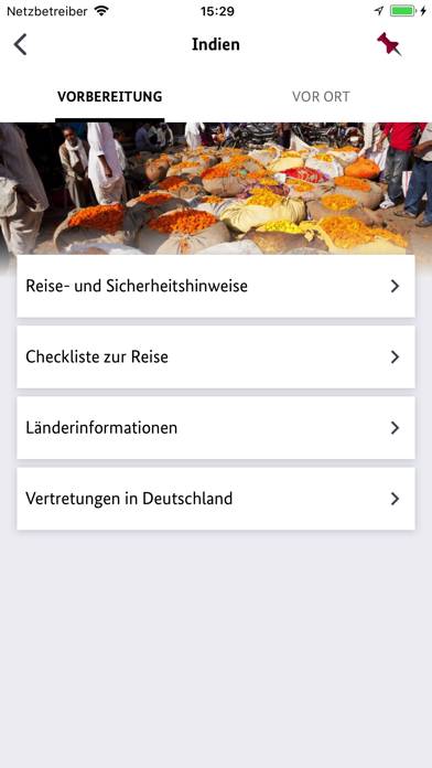 Sicher Reisen App screenshot #3