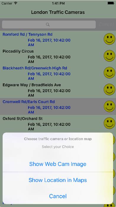 London Traffic Cameras App screenshot