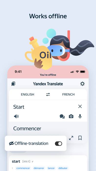 Yandex Translate Schermata dell'app