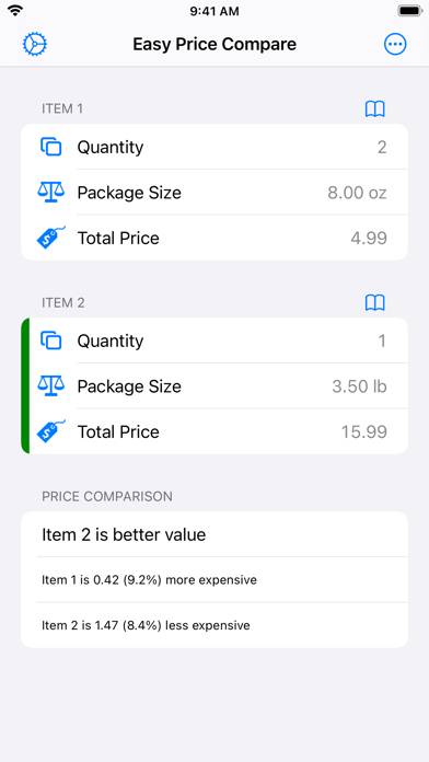 Easy Price Compare Bildschirmfoto