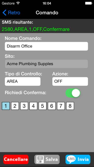 MyAlarm SMS Control Schermata dell'app