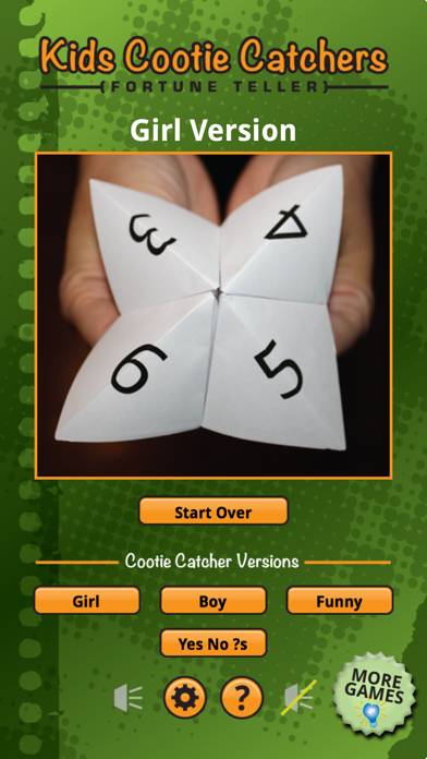 Cootie Catcher Fortune Teller capture d'écran du jeu