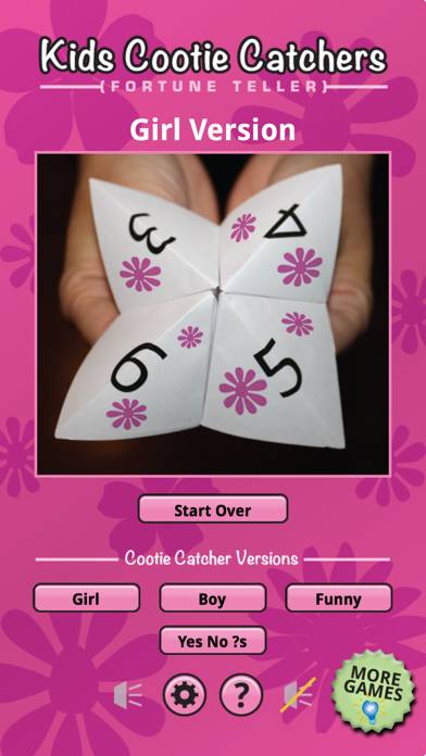 Cootie Catcher Fortune Teller capture d'écran du jeu