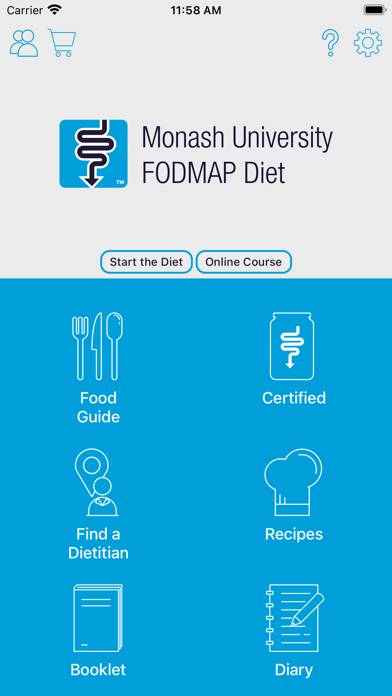 Monash University FODMAP diet screenshot