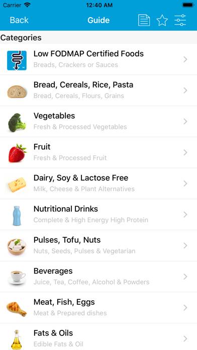 Monash University FODMAP diet Capture d'écran de l'application #2