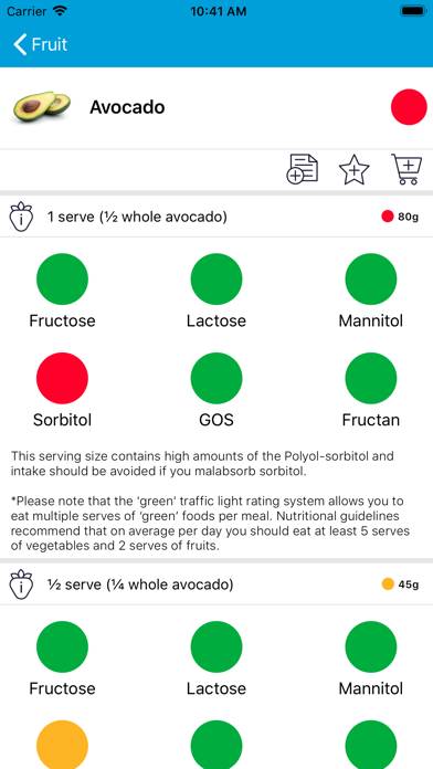 Monash University FODMAP diet Capture d'écran de l'application #4