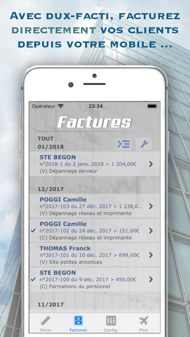 Estimates & Invoices Dux-facti App screenshot #1