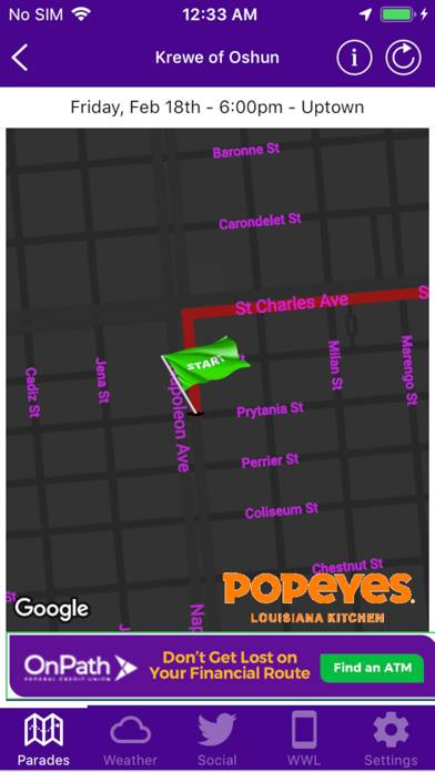 WWL Mardi Gras Parade Tracker App screenshot