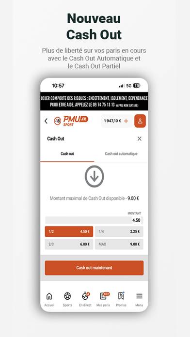 PMU Sport Capture d'écran de l'application