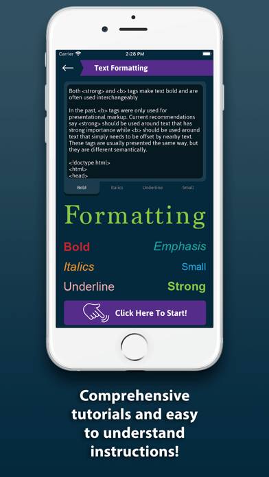 L2Code HTML Capture d'écran de l'application