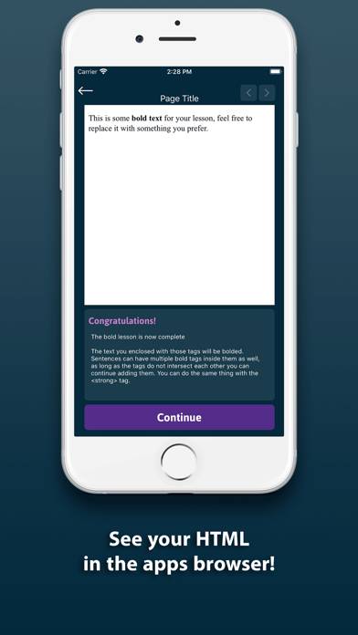L2Code HTML Capture d'écran de l'application