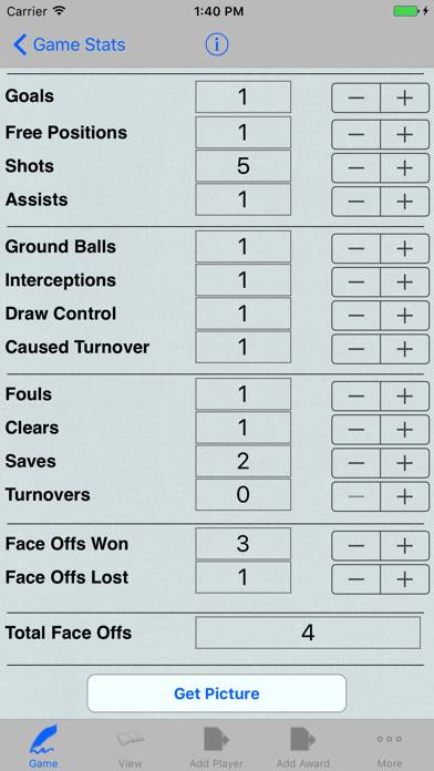 LaCrosse Player Tracker App screenshot #2