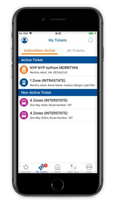 NJ TRANSIT Mobile App App screenshot