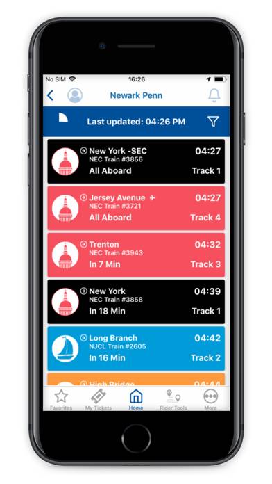 NJ TRANSIT Mobile App App screenshot