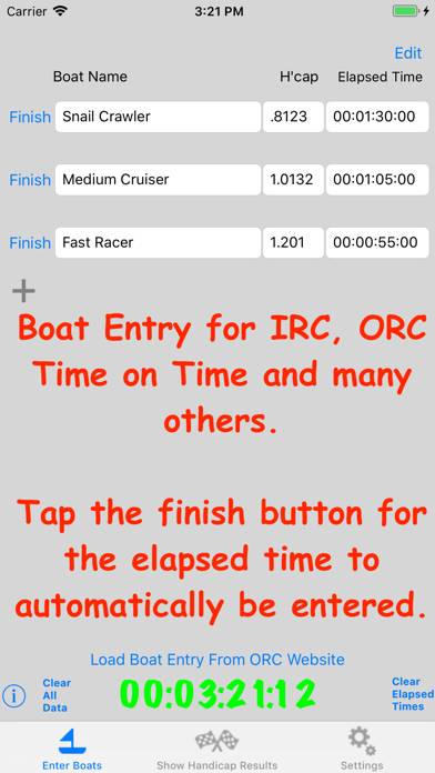 Sailing Handicap Calculator App screenshot #1