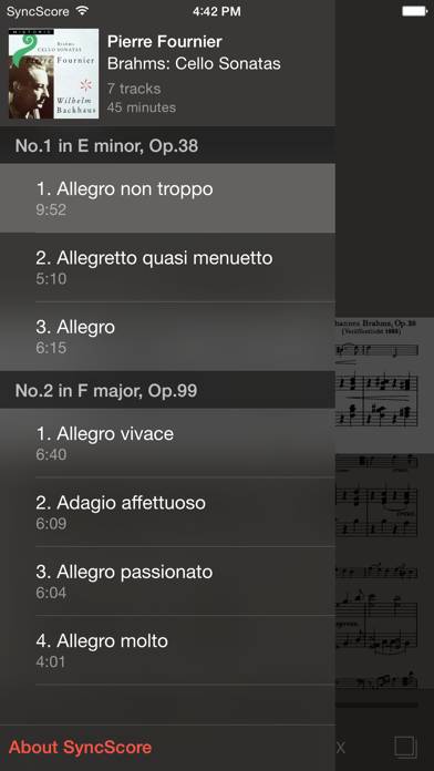 Brahms Cello Sonatas Captura de pantalla de la aplicación #3