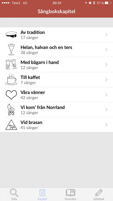 Norrlands nations sångbok screenshot