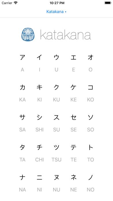 Japanese Hiragana and Katakana Schermata dell'app #3