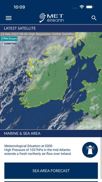 Met Éireann Weather Ireland immagine dello schermo