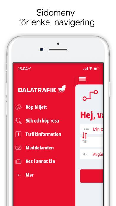 Dalatrafik App skärmdump #1