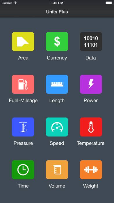 Units Plus Converter Captura de pantalla de la aplicación #1