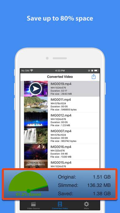 Video Slimmer App Captura de pantalla de la aplicación #2