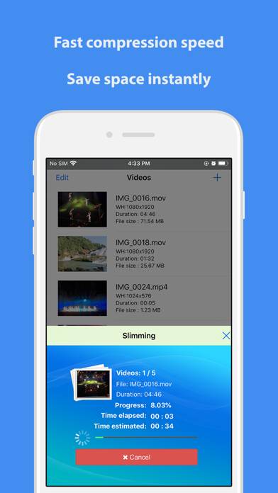 Video Slimmer App Captura de pantalla de la aplicación #4