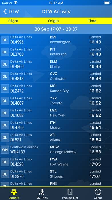 Detroit Airport (DTW) plus Radar App-Screenshot #2