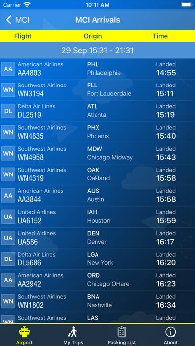Kansas City Airport MCI plusRadar App screenshot #2